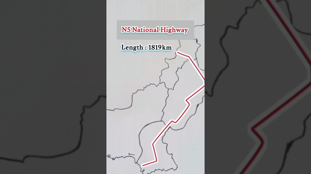 N5 National Highway, The longest road in Pakistan 