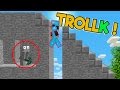 GÖRÜNMEZ MİNECRAFT MERDİVEN TROLLÜ ! (EFSANE)