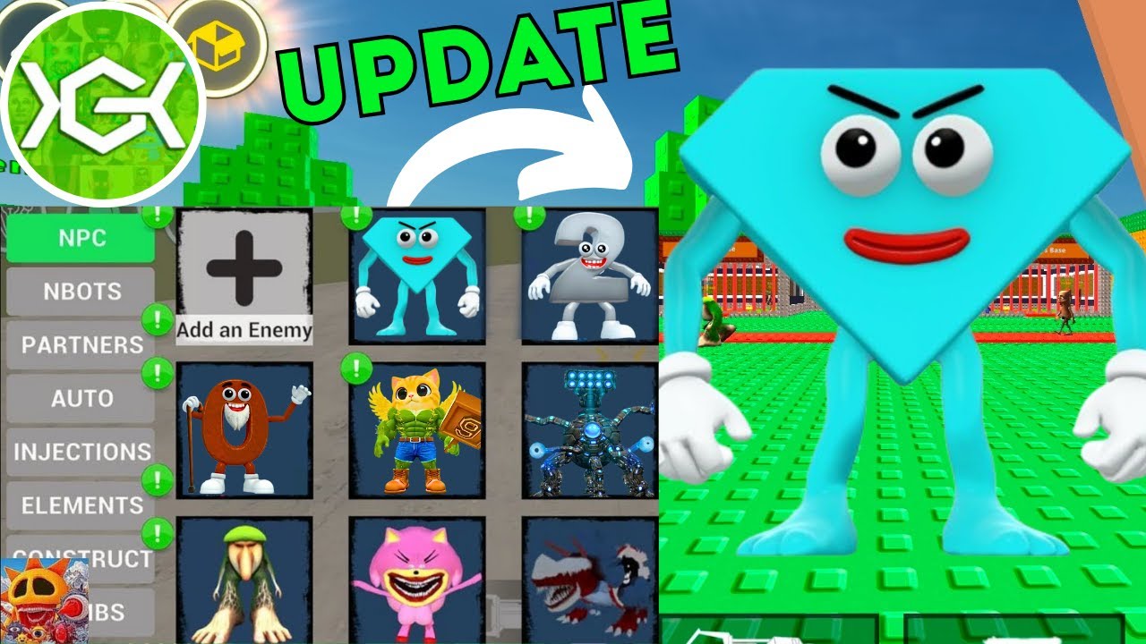NEW UPDATE 9.9.7 Nextbot in Playground mod THE DIAMOND FROM SAVE THE SHAPES in Garry's Mod!