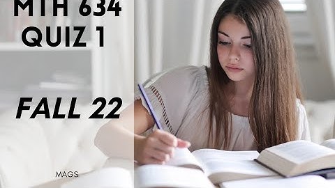 mth 634 quiz #1 #fall22 #vu #VU #solution