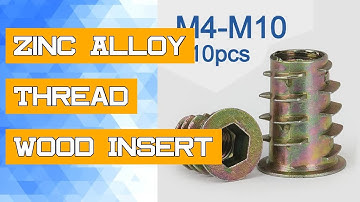 Zinc Alloy Thread Wood Insert Nut Flanged Hex Drive Head Furniture Nuts M4 M5 M6 M8