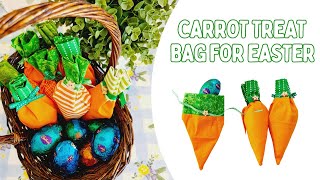 Sewing DIY Carrot treat bag for Easter (with pattern measurement)