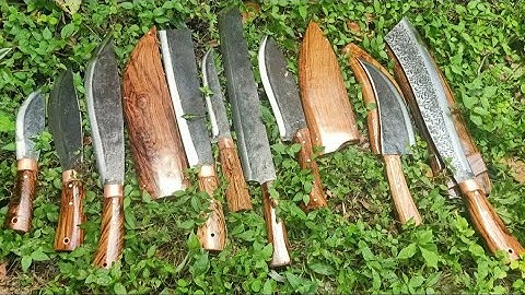 Bộ 9 Con Dao Đi Rừng Chuẩn Phúc Sen Rèn Từ Thép Nhíp Phù Hợp Với Tất Cả Mọi Người | Dao phúc sen