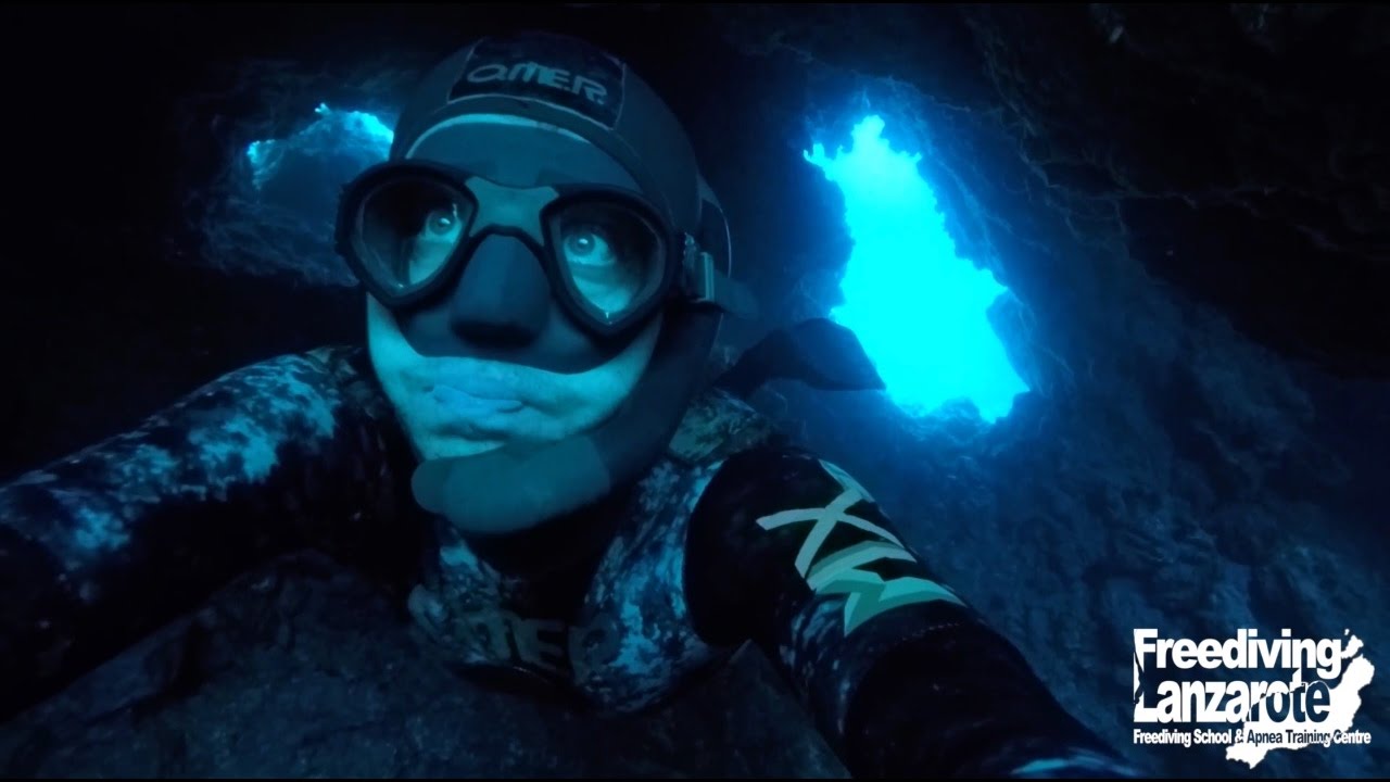 Freediving Lanzarote Lava Tubes Trip April '17 YouTube