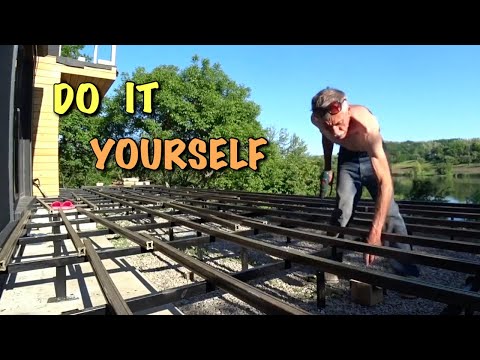 Видео: How to build a terrace in a country house. Do it yourself.