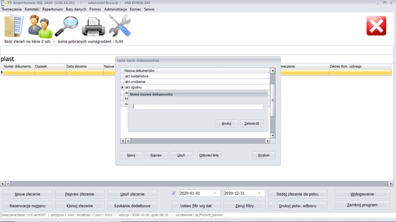 FS-Repertorium SQL - wstępna konfiguracja - FlySoft.pl - SolidneProgramy.pl