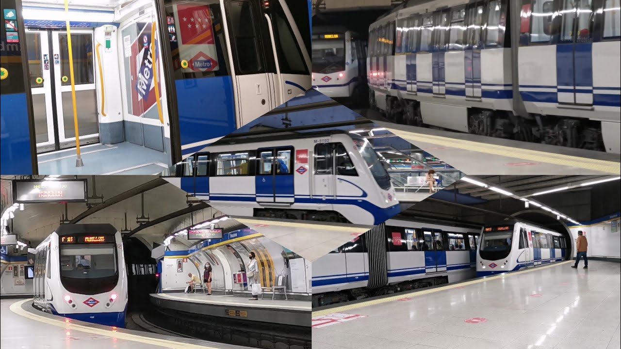 Metro de Madrid serie 3000 CAF  Siemens & Bombardier ~ Linea 3 🚇 U-Bahn 