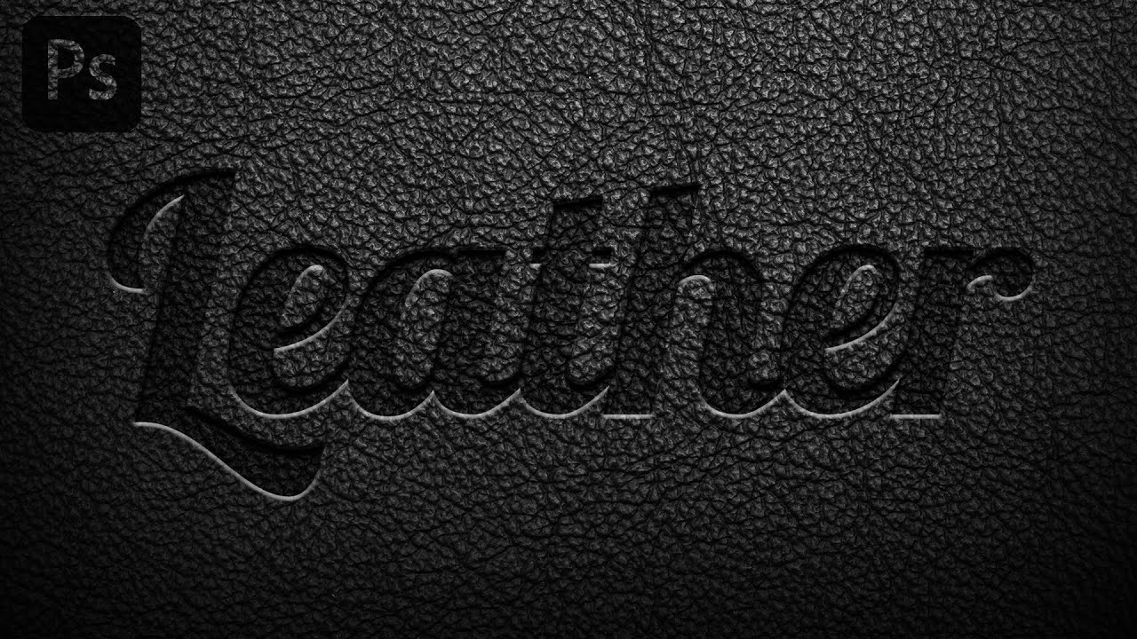 Leather Text Effect - Pressed Stamped Emboss - Photoshop Tutorial 