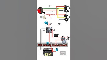 Single Relay Mini Driving Light Wiring Installation.           #auxiliarylight #minidrivinglights