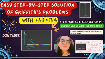 Griffiths Electrodynamics Problem Solution 2.3|Animation| Line charge Electric Field