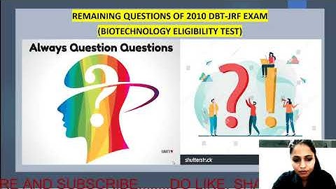 DBT-JRF 2010 PAPER EVALUATION AND DISCUSSION||BET||CSIR-NET||GATE||BARC||ICMR||ICAR\\PYQ SERIES
