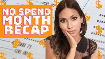 No Spend Month RECAP