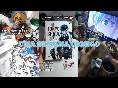 vlog: meu primeiro mangá, box de attack on titan, muito anime, kpop, compras e +