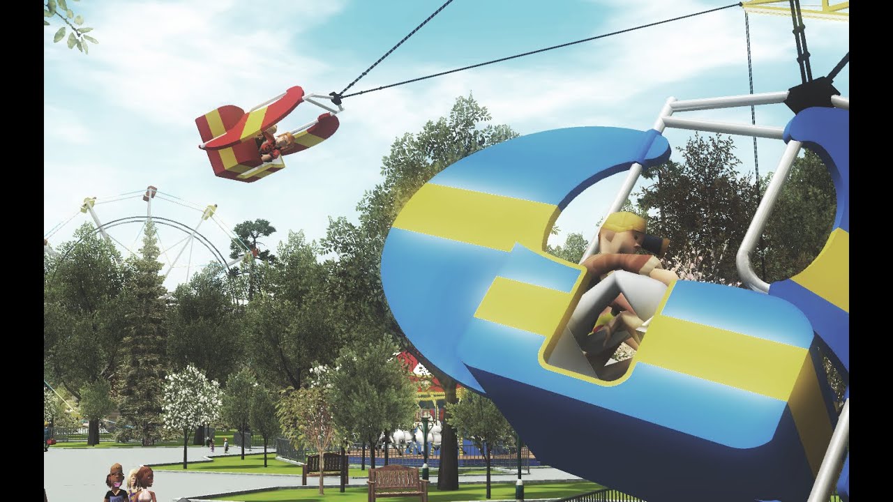 Flying Scooters Custom Flat Ride YouTube