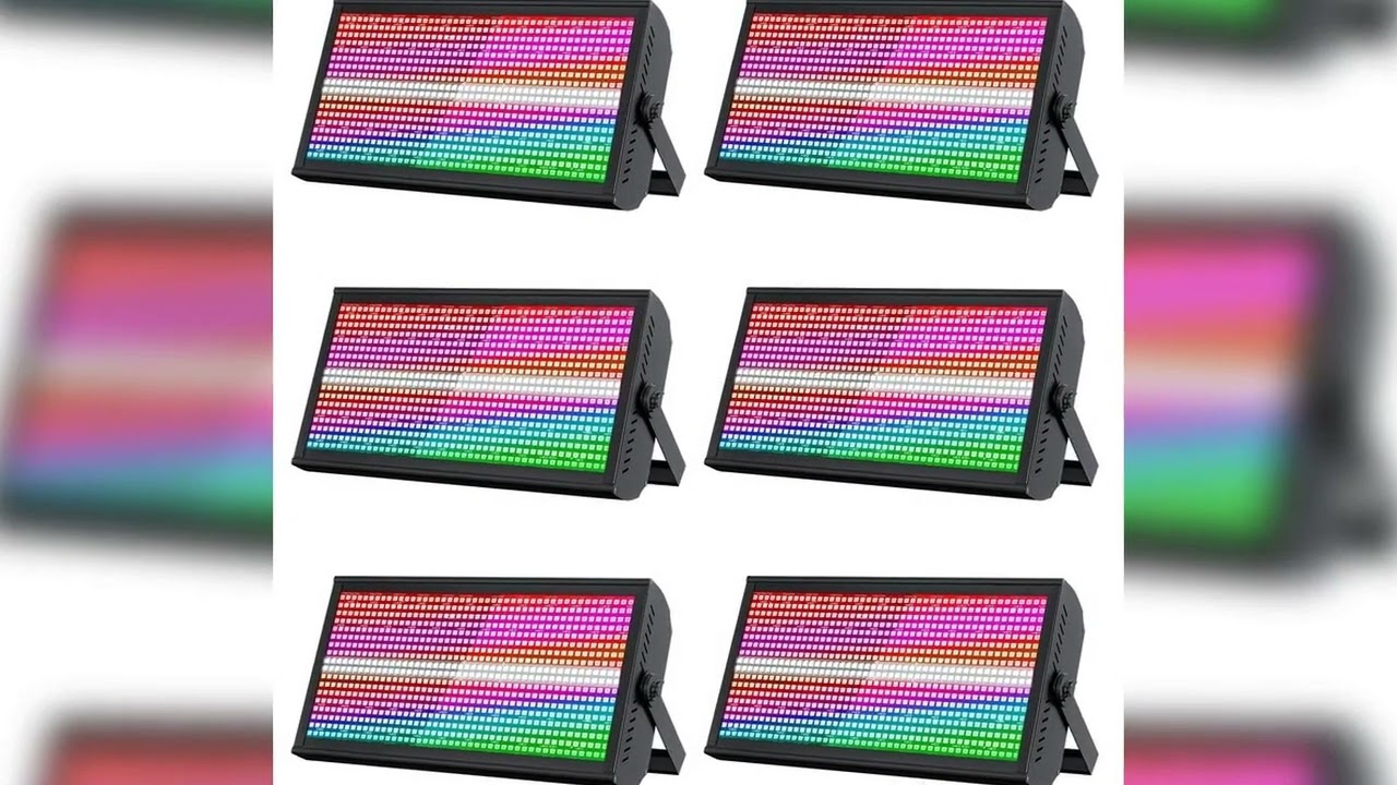 A must-have product! Yiflamefly 6Pcs Stage Light Bar Wall Washer Lights 130W RGB LED Uplight Bar D