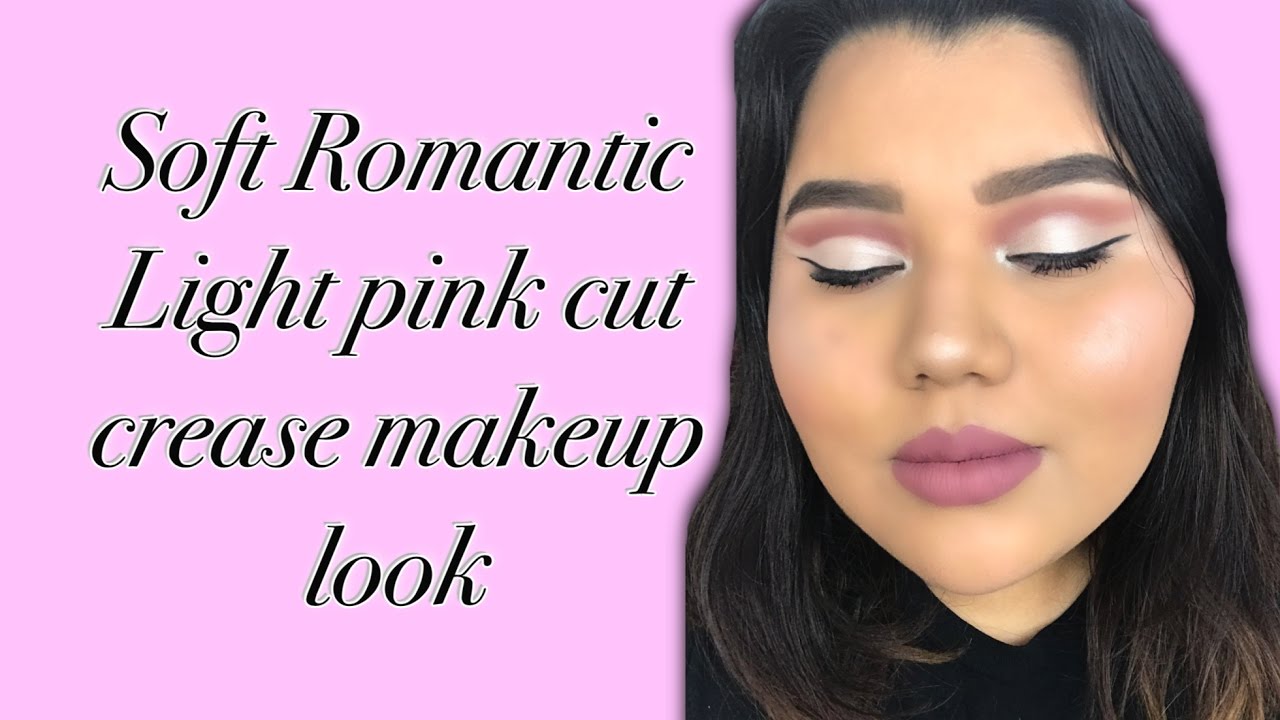 Soft Romantic light pink cut crease makeup look | Mirna Chavez