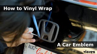 How to vinyl wrap a car emblem