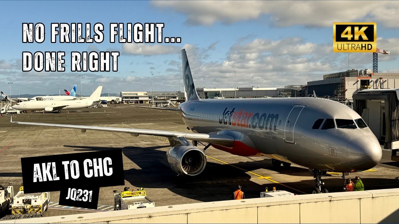 JETSTAR A320-200 JQ231 Economy Class - Auckland to Christchurch, Budget Flight Done Right (4K)