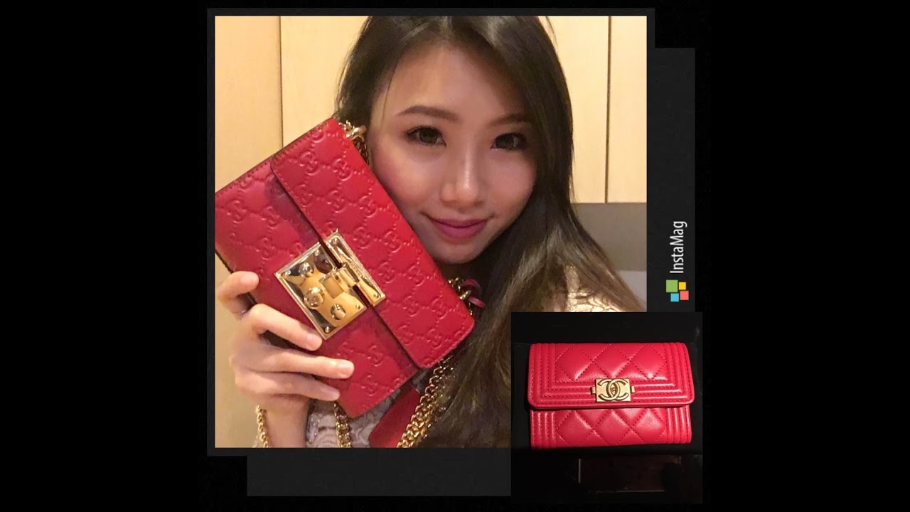 gucci red padlock bag