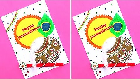 How To Make Janmashtami Greeting Card/Janmashtami Matki Decoration Idea/Janmashtami Craft Ideas