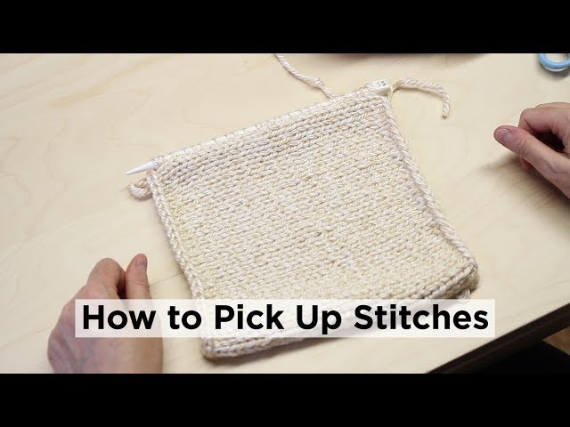 techniques: picking up stitches – Quince & Co.