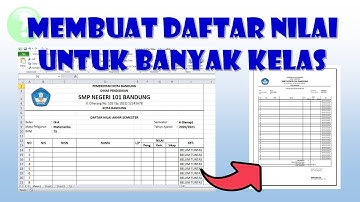 Cara Membuat Daftar Nilai untuk Banyak Kelas