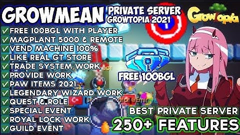 NEW GROWTOPIA PRIVATE SERVER 2021 | ✅⭐FREE 100BGL OMG! 😱 & BEST SERVER LIKE REAL GT⭐✅ | GrowMean
