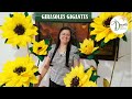 🖌Como hacer Girasoles Gigantes🌻 - Dinarte con Dina Castaño