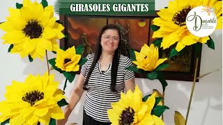 🖌Como hacer Girasoles Gigantes🌻 - Dinarte con Dina Castaño