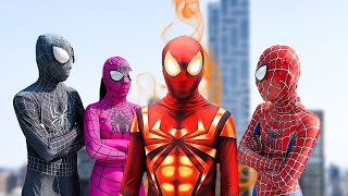 SPIDER-MAN vs VILLAIN World Story || New FIRE-SUPERHERO is Kind ??? ( Amazing Stunts Action )