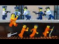 Lego Escape The Zombie Prison: Police Find Tunnel Inside Jail (Lego Stop Motion)