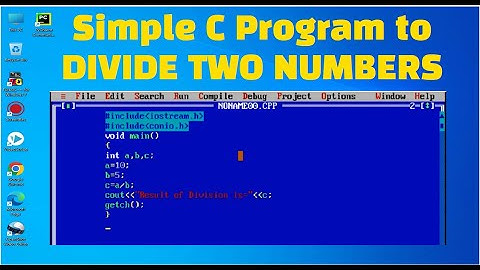 A Simple C program to Divide two numbers with detail explanation | Learn To Code