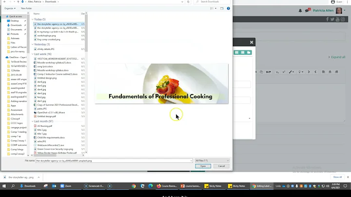 Adding your course banner to your Moodle page