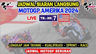 Jadwal Siaran langsung MotoGP Amerika 2024 - GP Amerika Seri ke 3 - motoGP Amerika 2024 Live Trans7