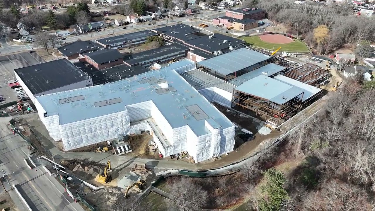 Wakefield Memorial High School Construction Drone footage | January 4th, 2025