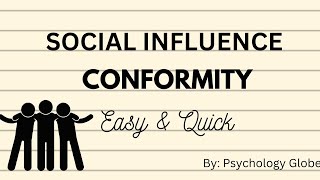 What is Conformity? Social Influence| Social Psychology