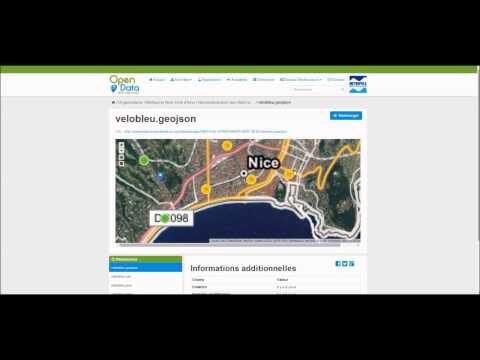 Recherche de jeux de données par critère géographique sur le portail Open data de Nice Côte d'Azur