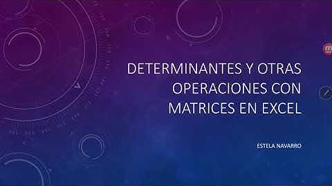 Determinantes y matriz inversa con Excel