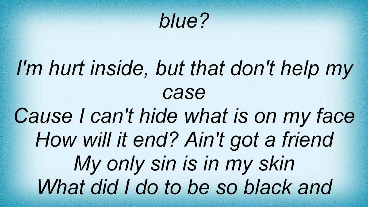 Louis Armstrong - Black And Blue Lyrics - YouTube