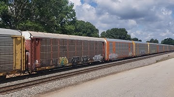 NS 28T BMW Autorack Train Wellford, SC with a friendly crew