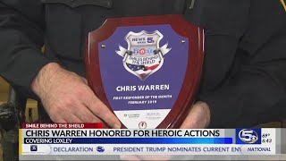 Loxley officer Chris Warren February's Smiles Behind the Shield honoree
