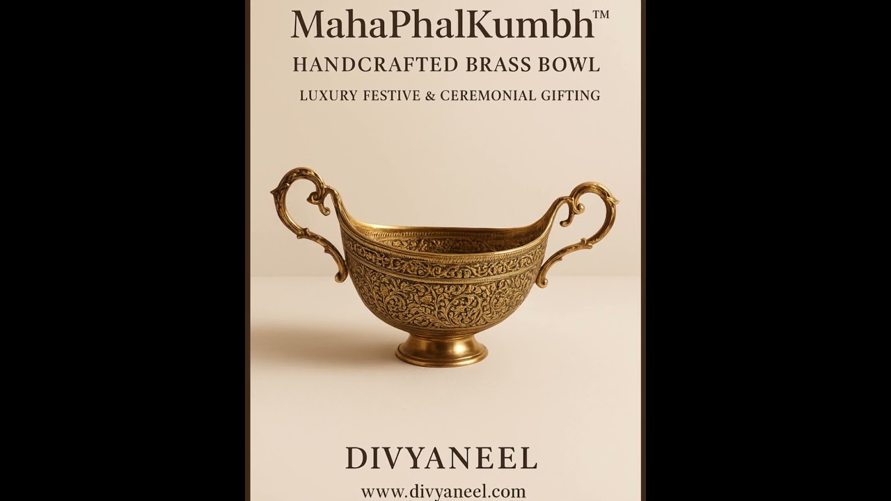 MahaPhalKumbh™ Handcrafted Brass Luxury Bowl | Divine Festive Gifting by Divyaneel 