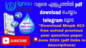 Mmpb 003 free solved previous year question paper pdf links in description