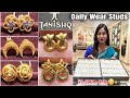 Tanishq Gold Stud Earrings Designs Daily Wear Collection All Under 4Gm😍| Light Weight Gold Earrings|