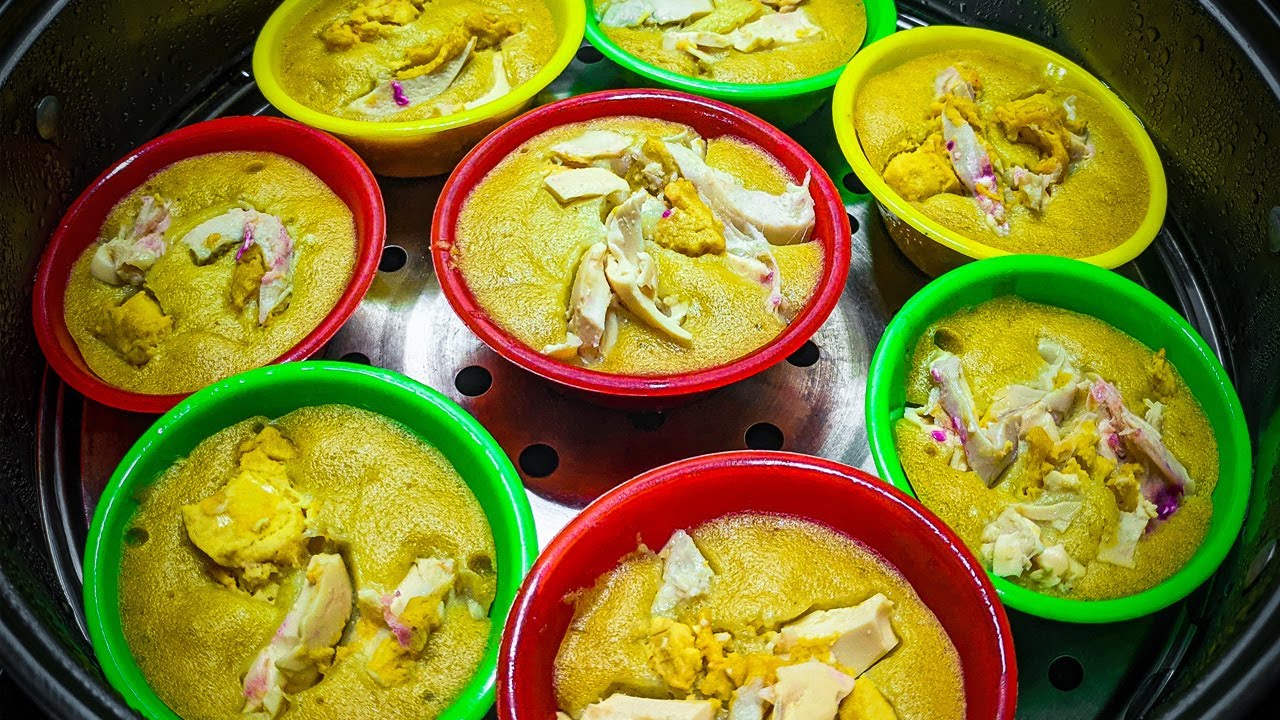 Steamed Rice Cake with Salted Eggs YouTube