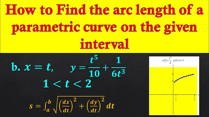 How to Find the arc length of a parametric curve on the given interval - part b