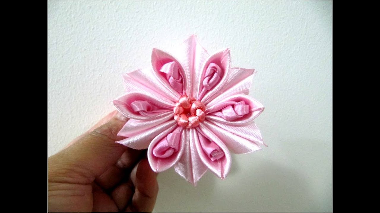 Moños  en cintas para el cabello diseño de flores con nudos