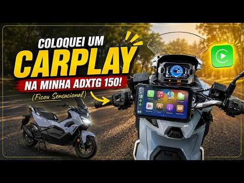 Coloquei um CARPLAY na minha Sym ADX TG 150! (Ficou Sensacional)