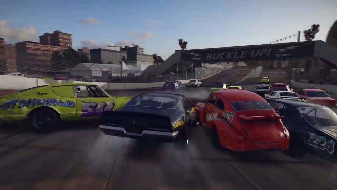 WRECKFEST | ELIMINATION RACE IN THE CIRCLE OF DEATH CIRCUIT | BANGER RACING