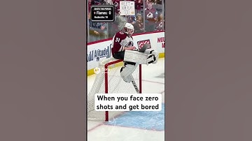 NHL goalie gets bored and plays solitaire while sitting on net #funny #shorts #hockey